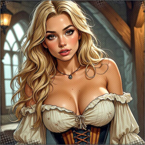 Boob alicious woman serving vulc