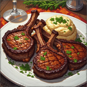 The dinner that is served to Duke and Meadow