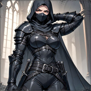 Jovie taking the sword and waiting for the next move