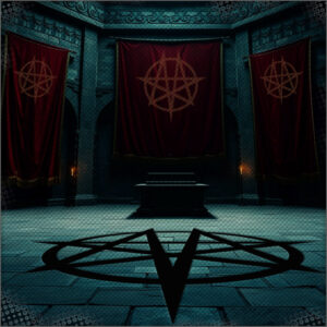 An octagon make shift temple to the demi-god Finster