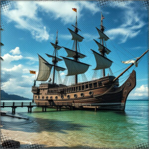 The Huge Ship at the dock