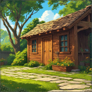 The secret entrance to his house