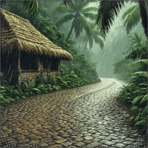 Pouring rain in the Summer Isles