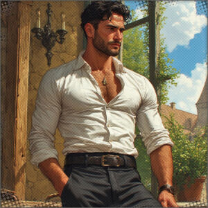 Xavier answering the door