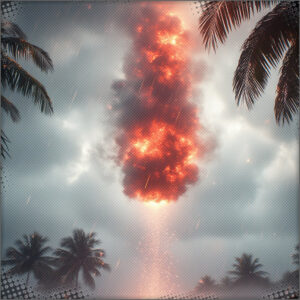 The light plummeting to the ground