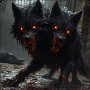 Two headed demon dogs