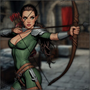 Rohlia teaching archery