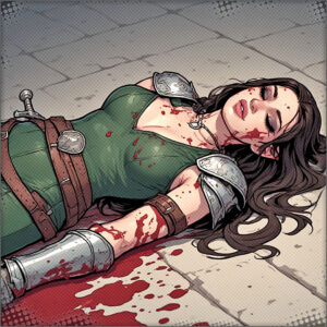 Rohlia collapses on the ground