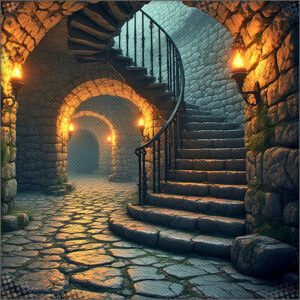 Staircase leading further into the compound