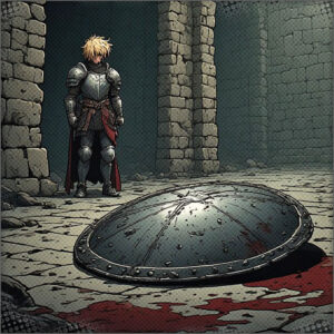 Plugr kicking a shield