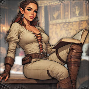 Leafing through a book