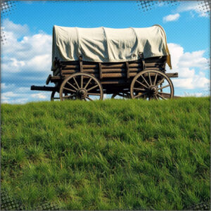The wagon on the hill