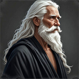 Esmershard Alchemist and lead Archeologist explaining the place