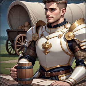 Obyren drinking at camp