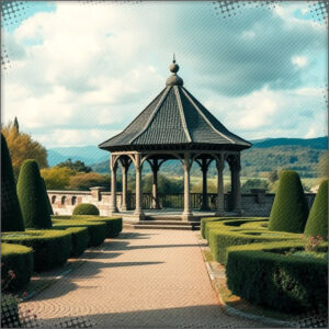 The gazebo in the royal gardens