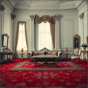 A royal waiting room in the castle