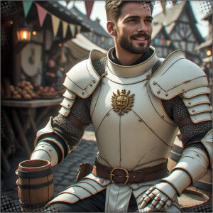 Obyren eating and having a drink