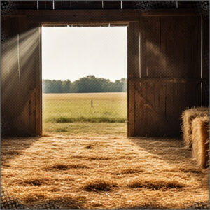 THe floor of the barn