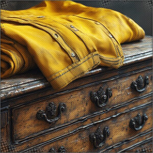 A shirt on chances dresser