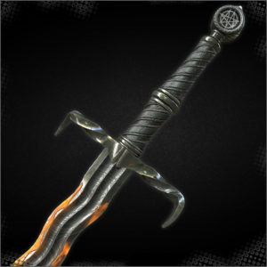 Chance showing her Devons weapon