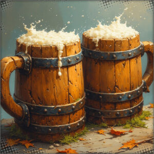 Two delicious mugs of ale