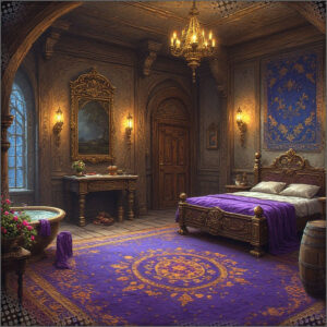 A purple Bedroom