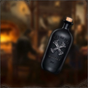 Black bottle of Black Barly Whisky