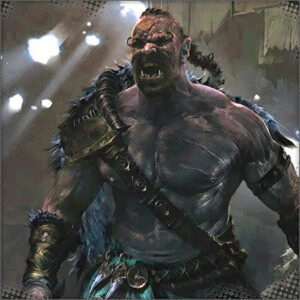 Orc leading its army