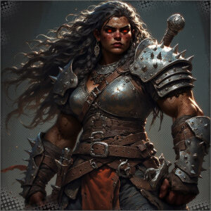 A dirty dwarf female