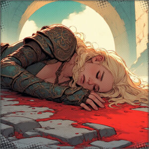 Talia lay on the underground floor, motionless and not breathing