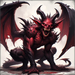 The demon Chance rips the head off of