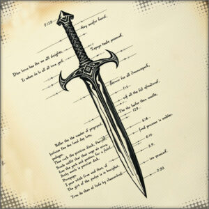 Some information on parchment about the moon dagger