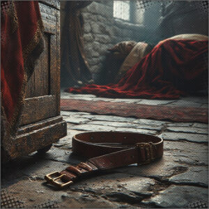 Belt that was whipped against a wall