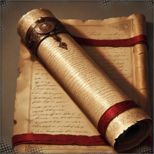 Scroll with information