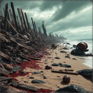 Debris on the shores