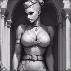 Velencia as a statue