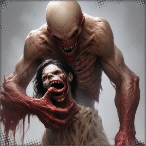 THe devourer trying its best to fight