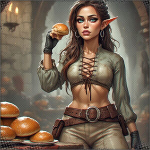 Ara eating some food