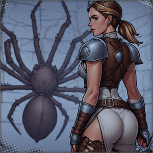 Talia is bit and stung by the spider