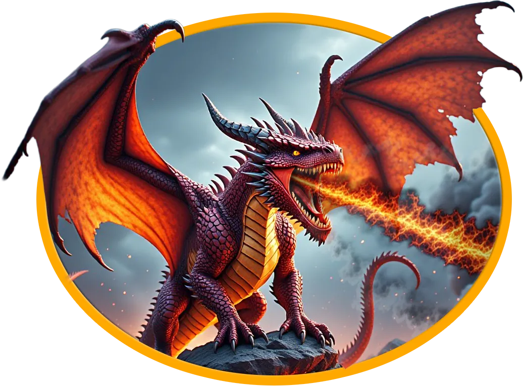 A fierce Fire Dragon